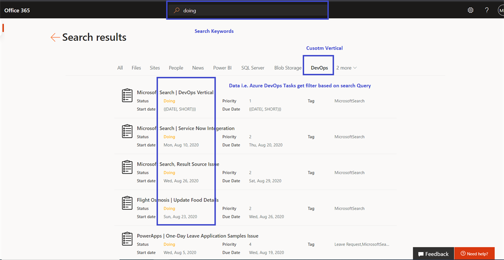 Extend Microsoft Search With Azure DevOps Graph Connector