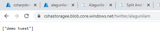 Extract the Key phrases from the specific tweet and store it in blob storage Using Azure Logic App