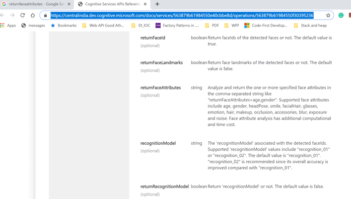 Face API Cognitive Service - Face API On Azure Portal