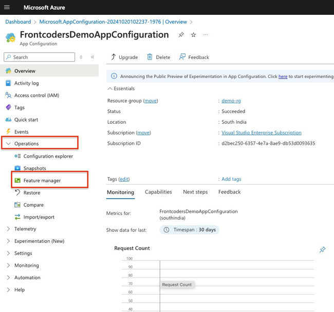 Feature flagging using Azure App Configuration and Angular