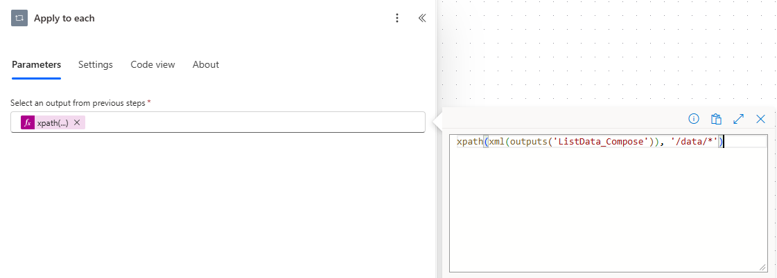 Apply to Each (Loop Through the Headers)
