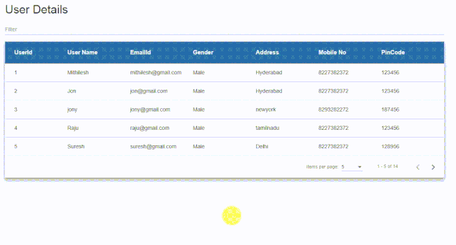 Filtration, Shorting, Pagination In Angular 7 Using Web API And SQL Server