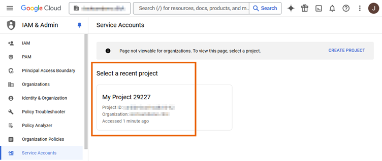 Locate Disable Service Account Key Creation