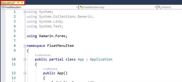 Float Menu Item Working Navigation In Android And UWP Using Xamarin.Forms