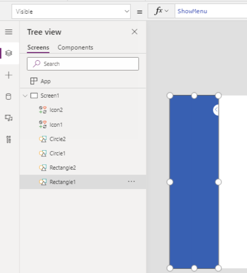 Flyer Menu In PowerApps