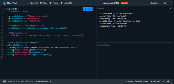 Functions In Flutter 3