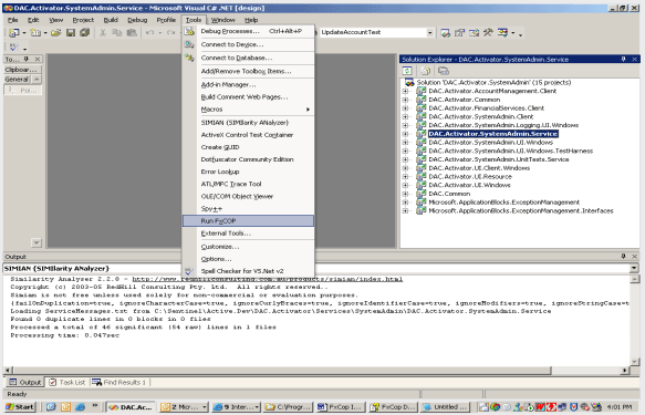 Fxcop Integration Into Vs Net Fxcop Integration Into Vs Net