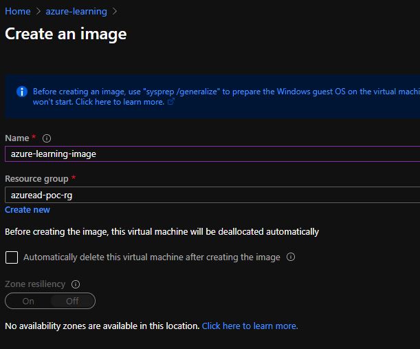 Generalizing Virtual Machines In Azure