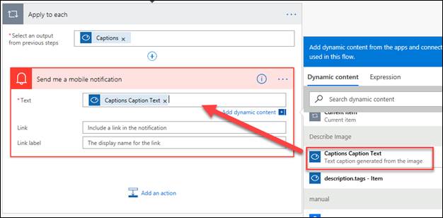 Generate A Description Of An Image Using Cognitive Service And Microsoft Flow