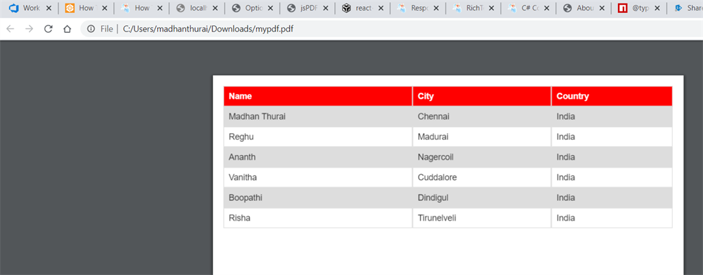 Generate PDF Document In Spfx