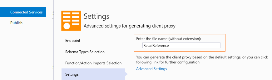 Generating Client Code from OData Metadata