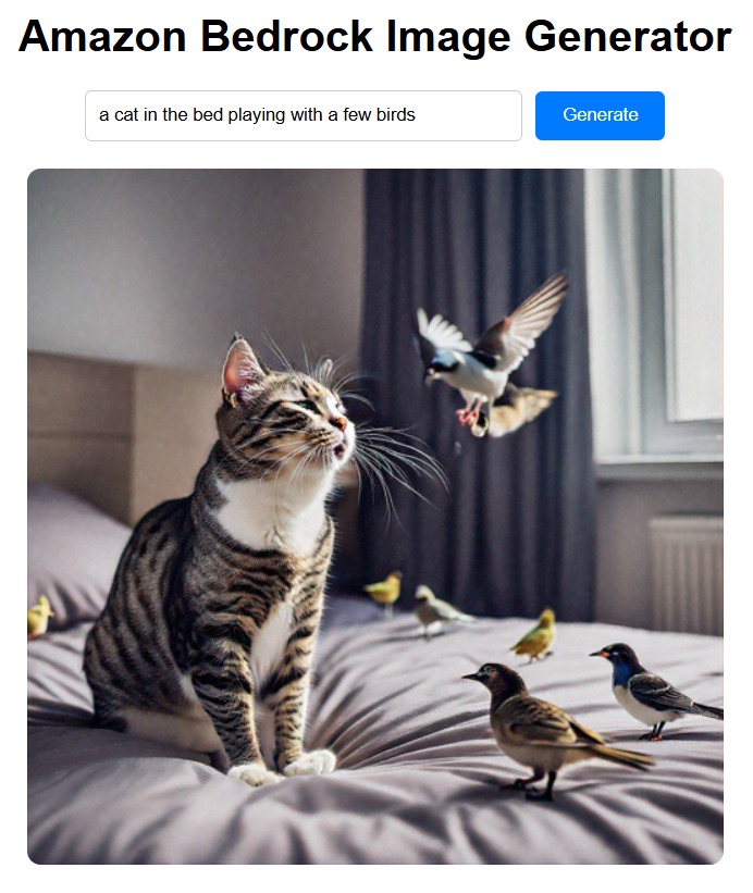 Cat with birds