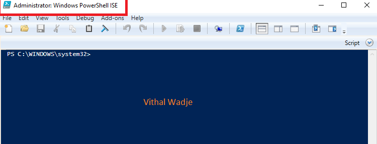 Windows PowerShell ISE