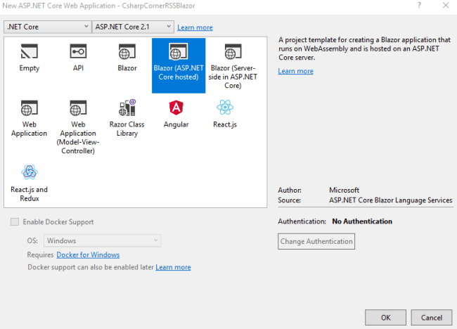 Blazor (ASP.NET Core hosted)
