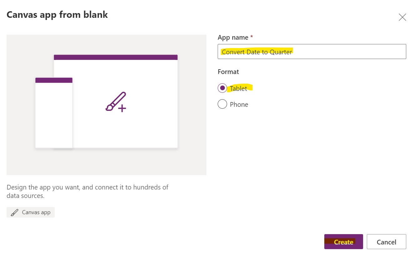 Get Current Quarter From Date In Canvas PowerApps