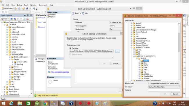 Get Database Backup And Restore The Backup File In SQL Server