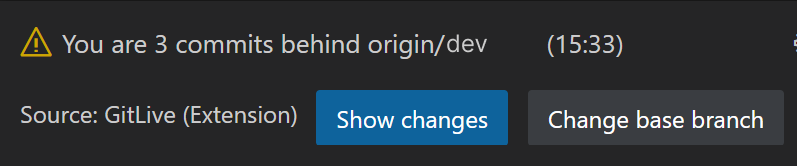 Get notified when there are commits to pull in VS Code