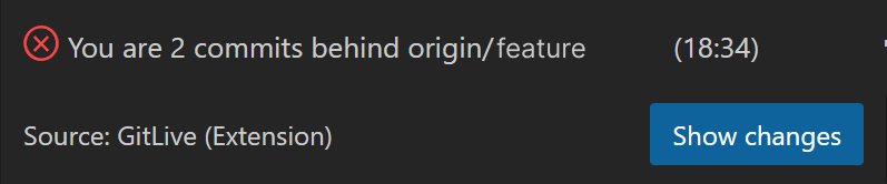 Get notified when there are commits to pull in VS Code