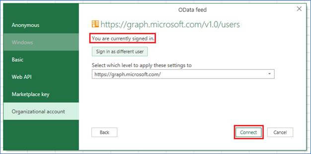 Get Office 365 Data In Excel Using MS Graph API