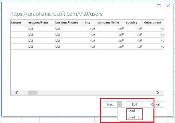 Get Office 365 Data In Excel Using MS Graph API