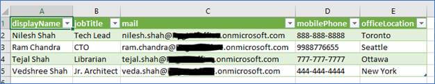 Get Office 365 Data In Excel Using MS Graph API