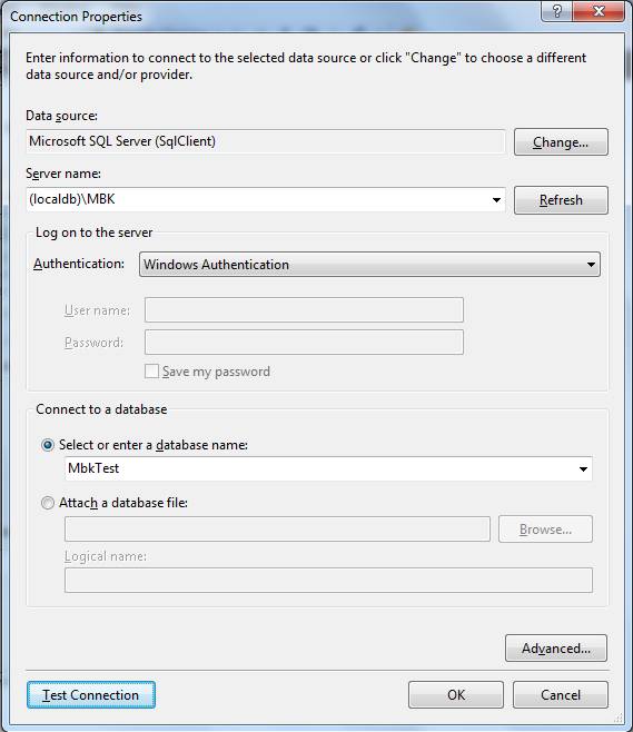 Connection properties