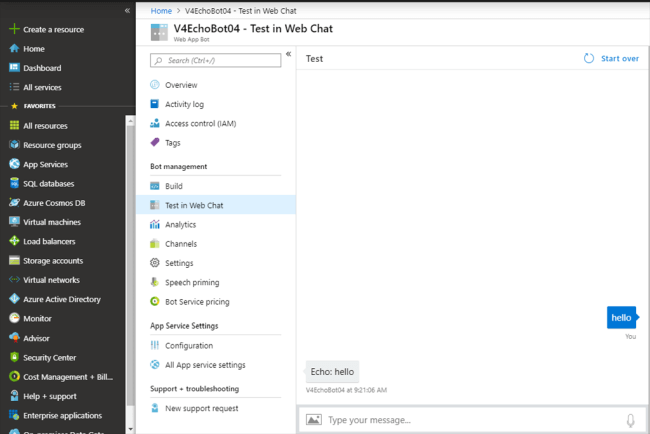 Get Started Azure Bot with Bot Framework SDK V4
