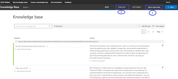Build QnAMaker Azure Bot with Bot Framework SDK V4