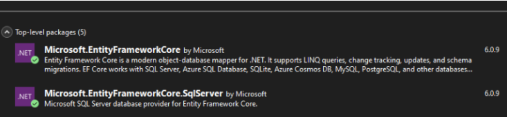 ASP.NET Core web API with Entity Framework core