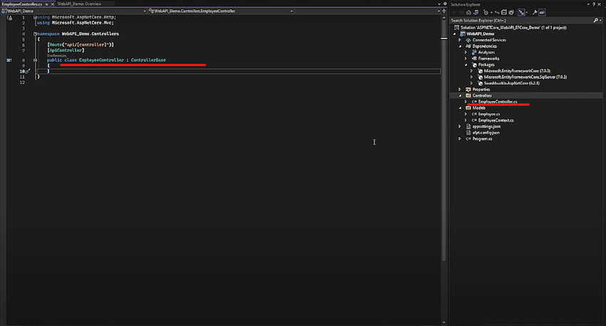 ASP.NET Core web API with Entity Framework core