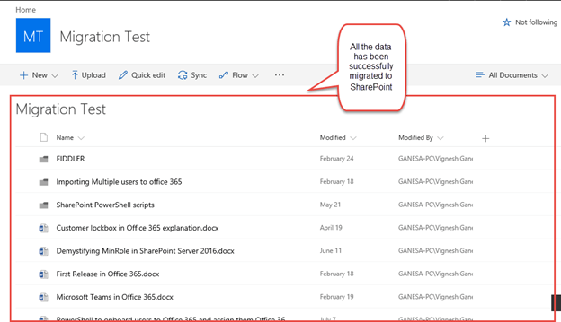Microsoft SharePoint Migration Tool