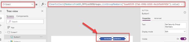 Get Users Or Members From The AD Security Group In PowerApps