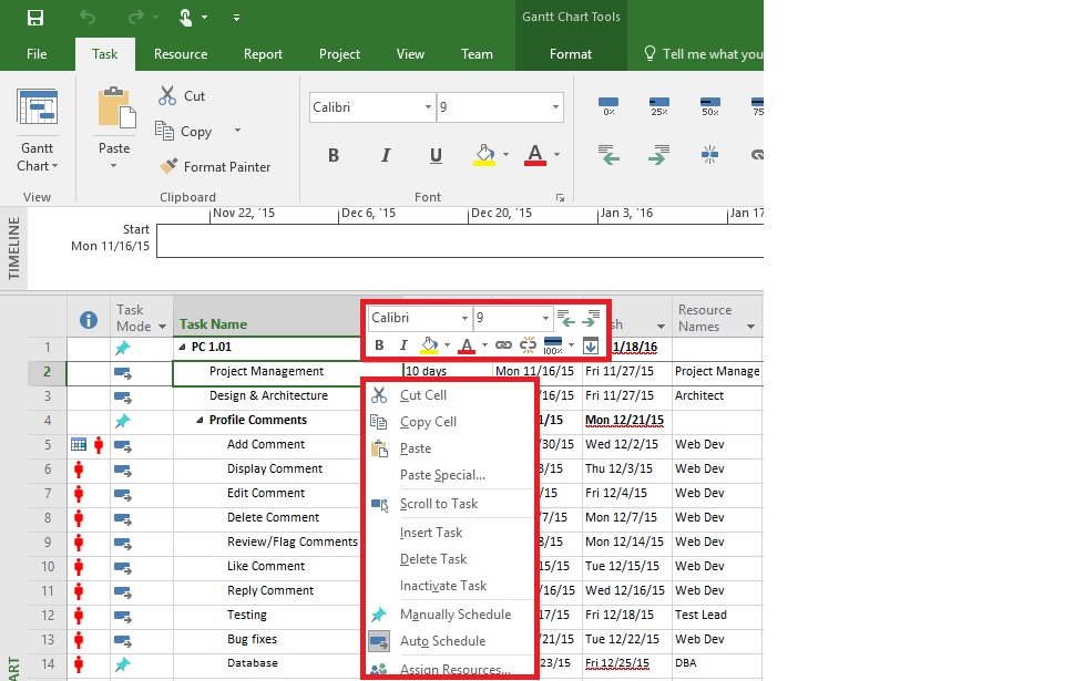 Getting Started With Microsoft Project 16