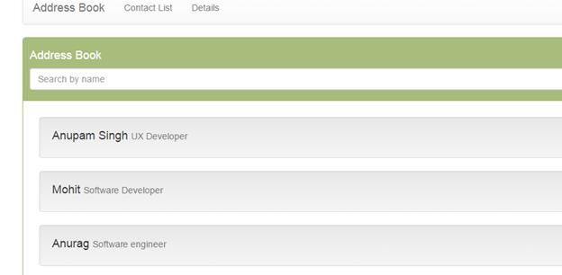 address book in angular