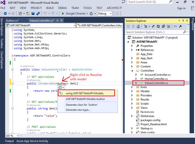 Getting Started With ASP.NET Web API – Part One
