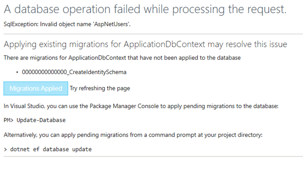 Migration Applied 