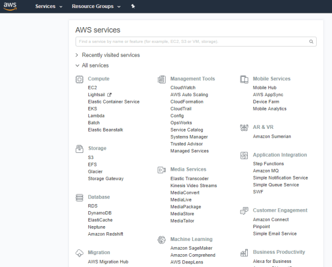 Create a Free AWS account for one year