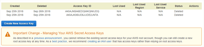 create Access Keys