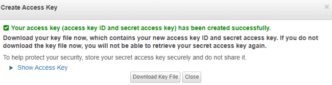 create Access Keys