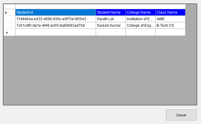 Create a .NET WinForms application to create DynamoDB