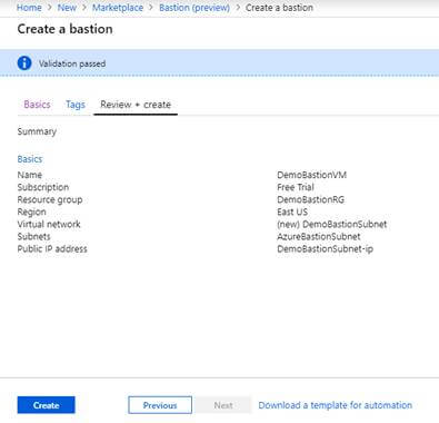 Azure Bastion (Preview) Service