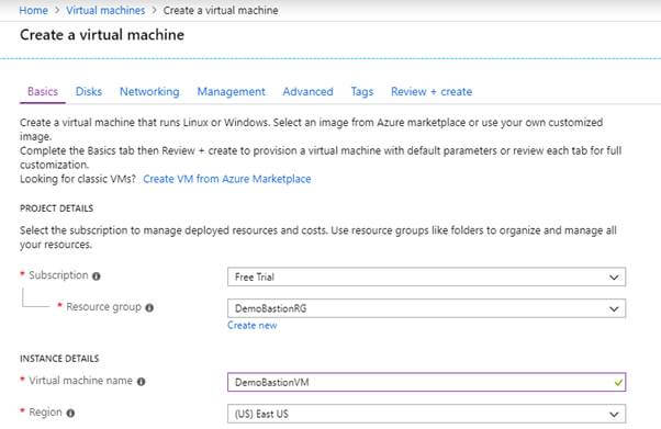 Azure Bastion (Preview) Service