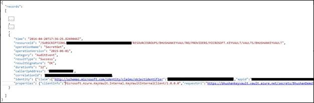 Logging in Azure Key Vault