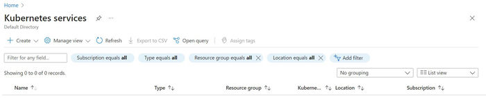 Azure Kubernetes Services