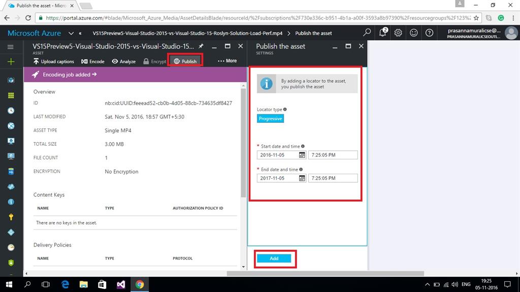 Getting Started With Azure Media Service