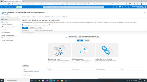 Getting Started With Azure Media Services - Live Streaming