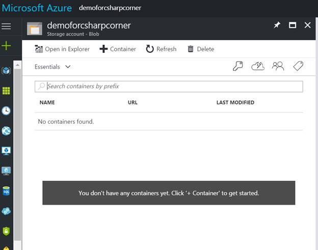 create azure storage account