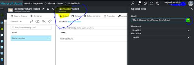 create azure storage account