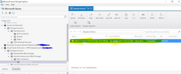 Access Azure Blob Storage