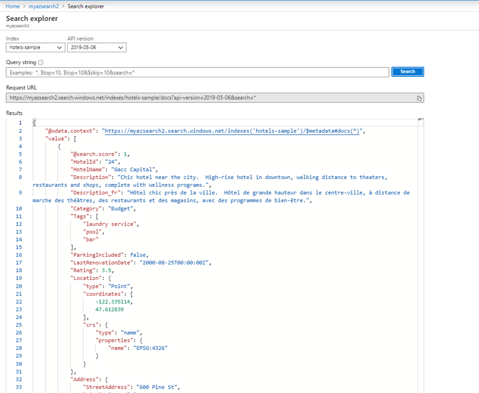 Getting Started With Azure Search As Service - Part Two